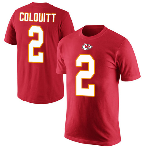 Men Kansas City Chiefs #2 Colquitt Dustin Red Rush Pride Name and Number TShirt